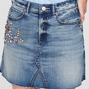 Jean skirt w/bling